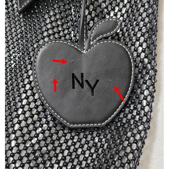 3.1 PHILLIP LIM Embellished Mesh Market Tote Bag Black Clear Mesh Double Handle - Picture 10 of 10